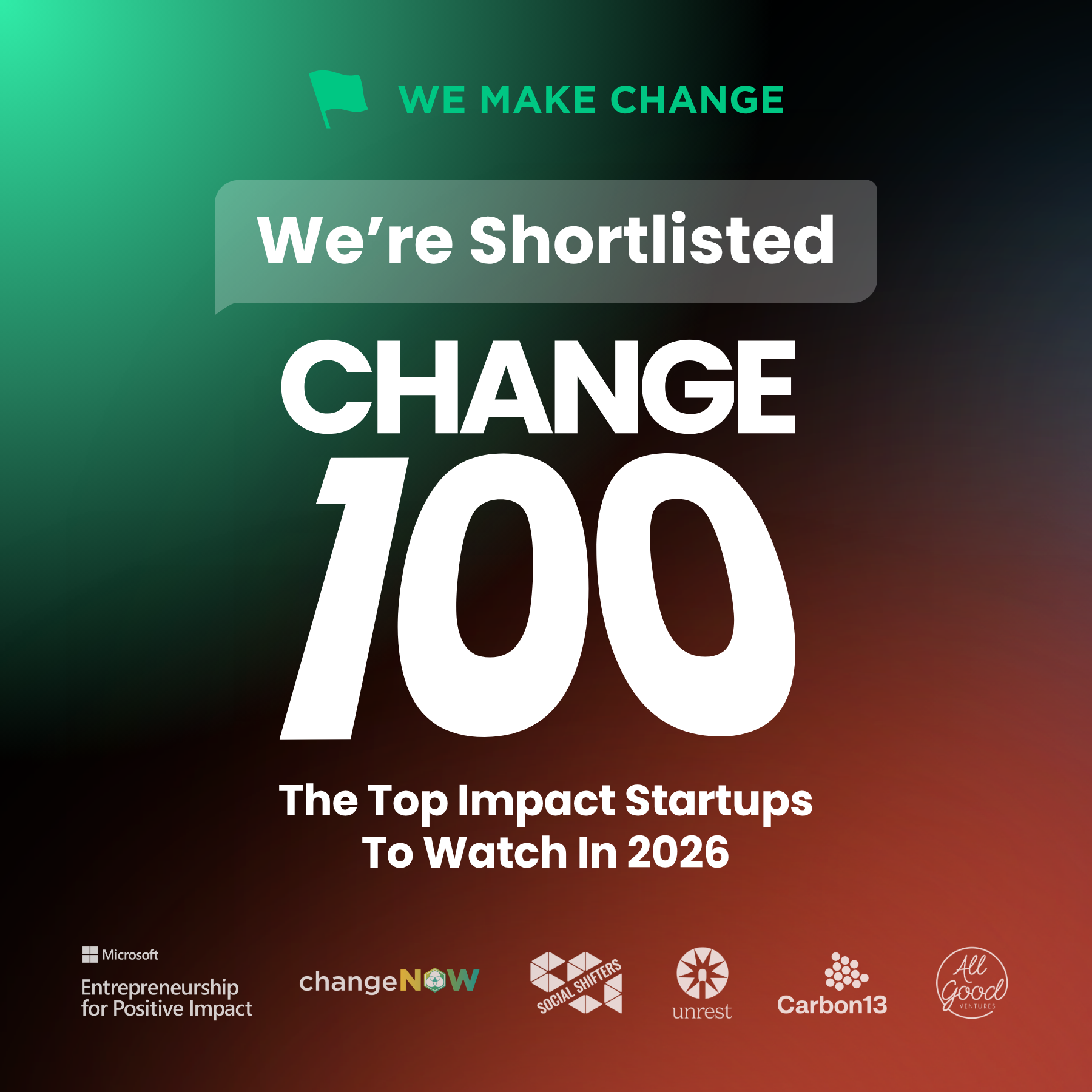 Change 100 — Were Shortlisted
